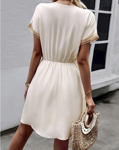 Kleid mit kurzen Ärmeln für frauen
