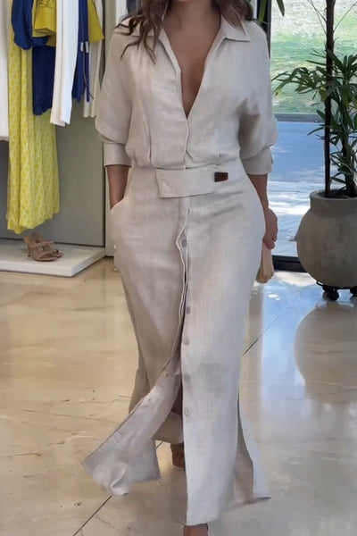 MIRAVO | Maxikleid aus Leinen