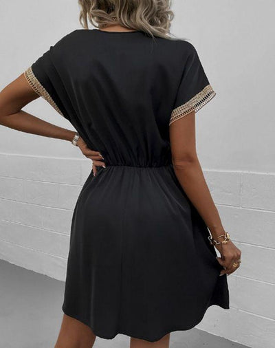 Kleid mit kurzen Ärmeln für frauen