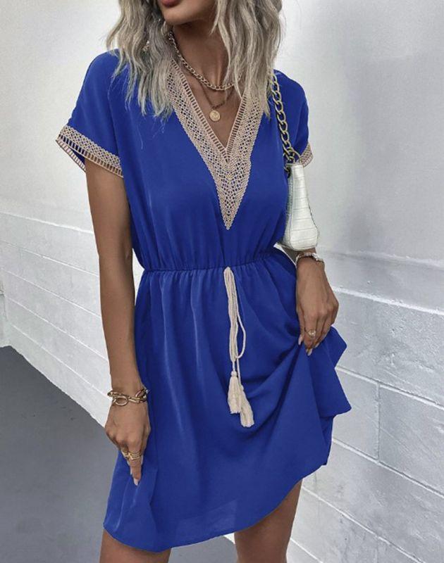 Kleid mit kurzen Ärmeln für frauen