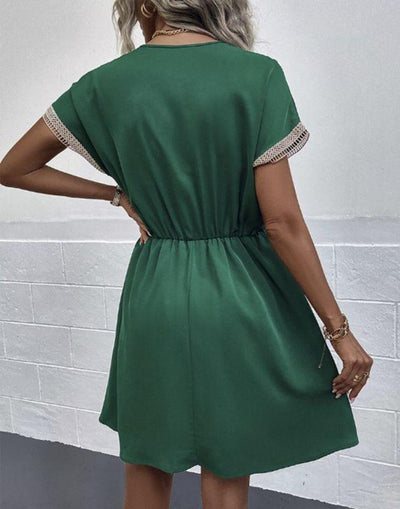 Kleid mit kurzen Ärmeln für frauen