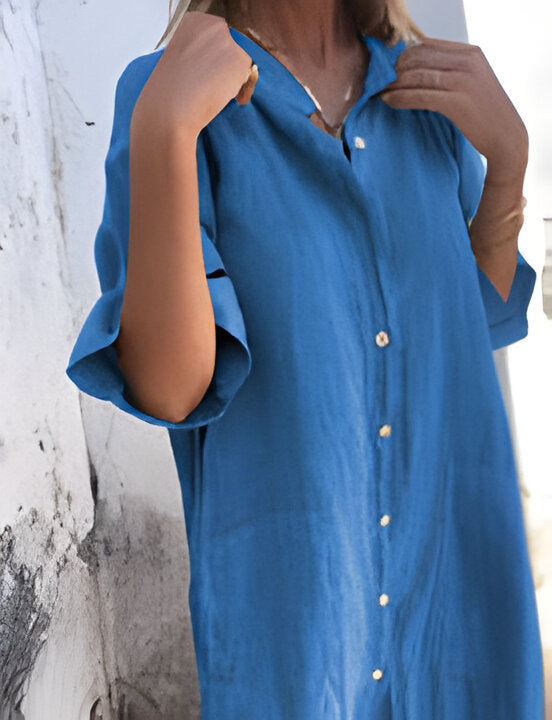 Solene | Lockeres, legeres Kleid mit halben Ärmeln