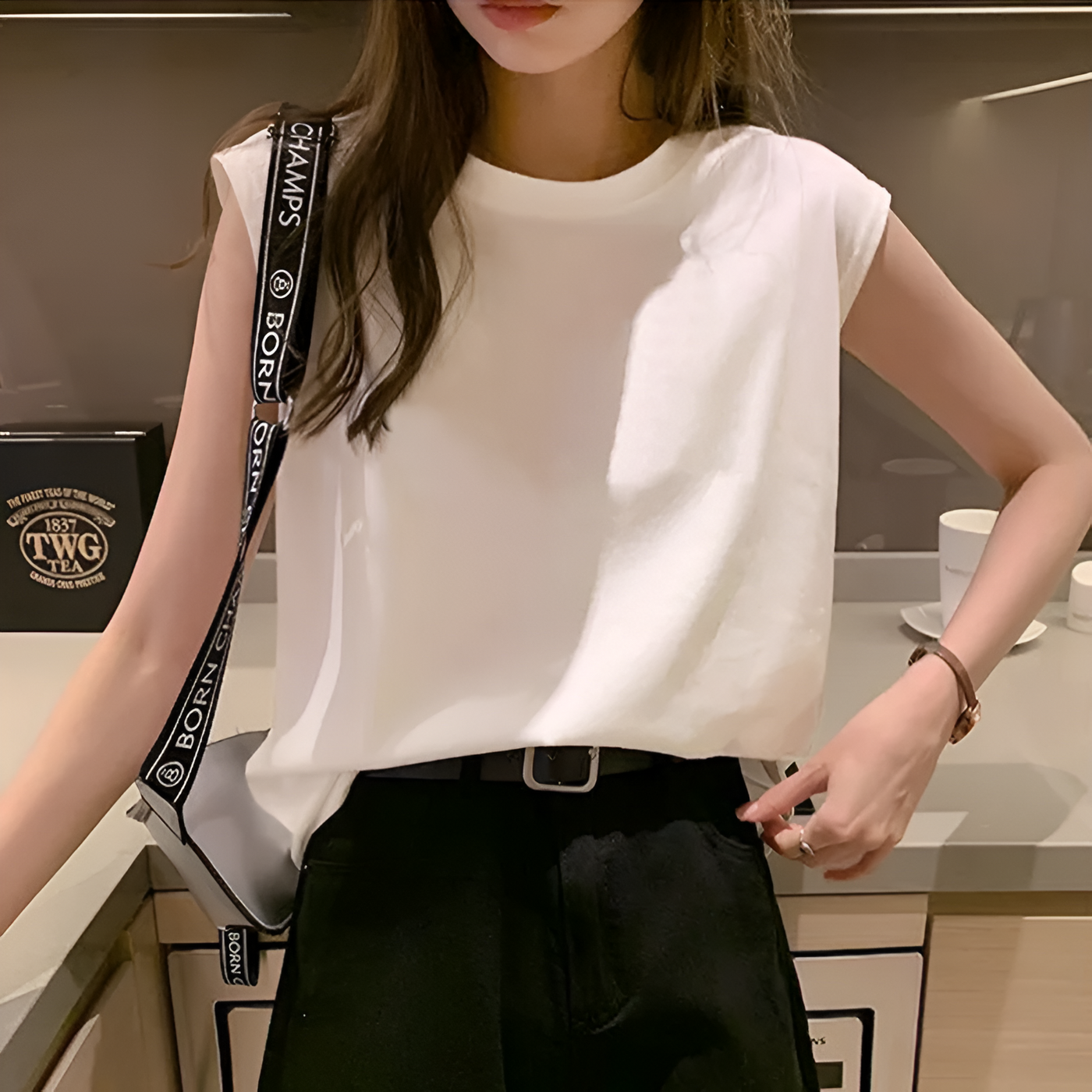 Drina | Elegantes ärmelloses Tanktop für den Arbeitsweg