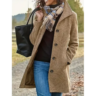Langer Trenchcoat Für Damen Im Winter | Warm