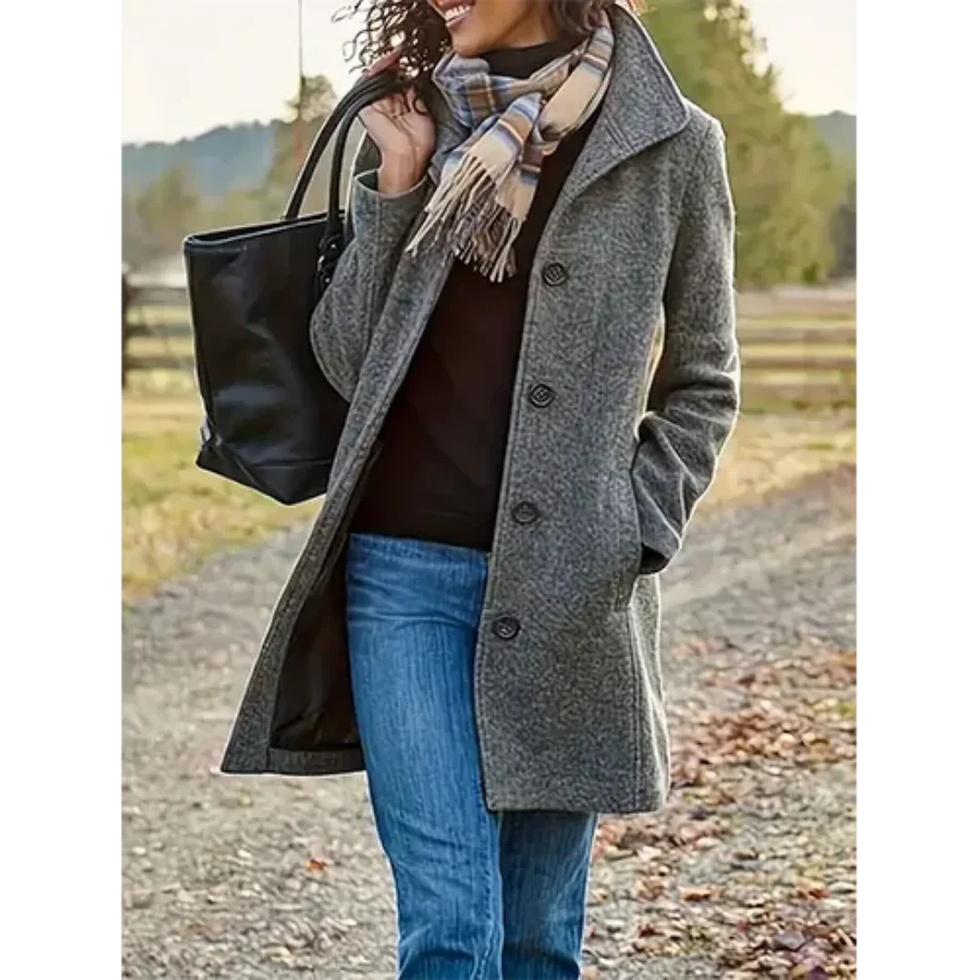 Langer Trenchcoat Für Damen Im Winter | Warm