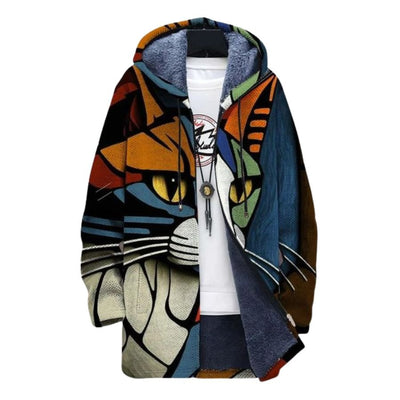 Alex Kapuzenjacke mit Katzenmuster