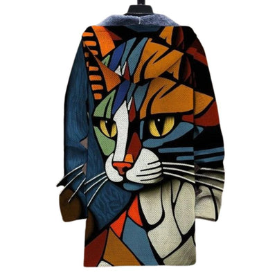 Alex Kapuzenjacke mit Katzenmuster