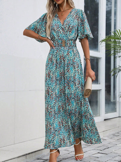 Attina Maxikleid mit Schmetterlingsärmeln