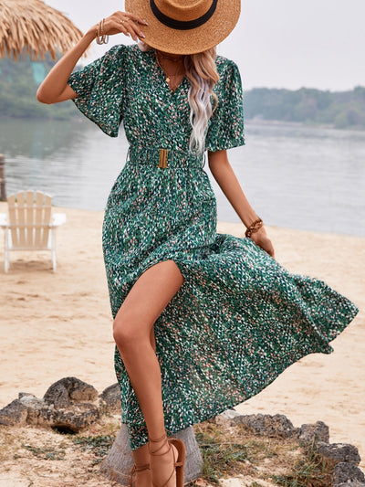 Attina Maxikleid mit Schmetterlingsärmeln