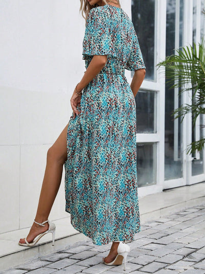 Attina Maxikleid mit Schmetterlingsärmeln