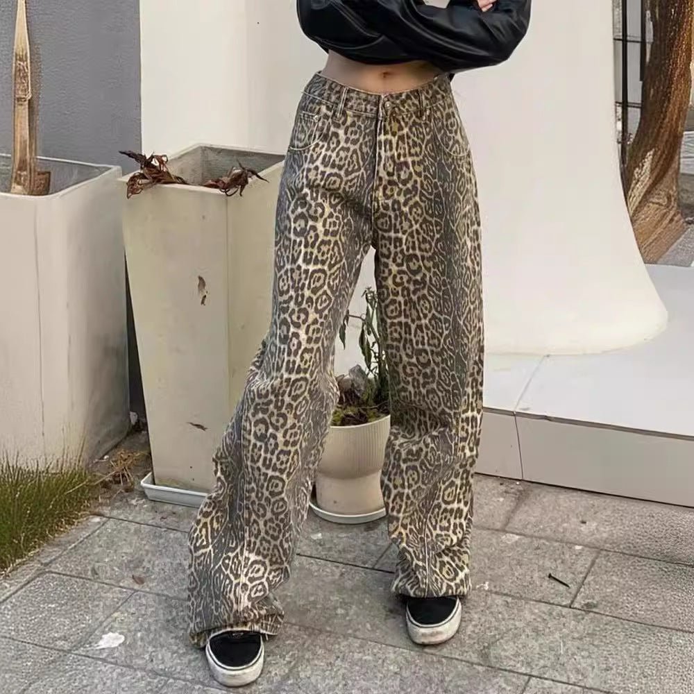 Ellinor Jeans mit Leopardenmuster