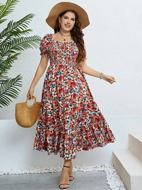 Evelina Geblümtes Midikleid