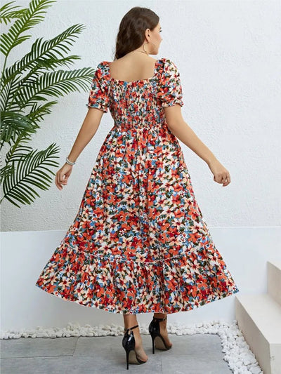 Evelina Geblümtes Midikleid