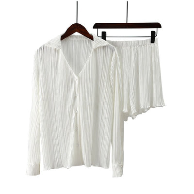 Fenna Faltenhemd und Shorts Set