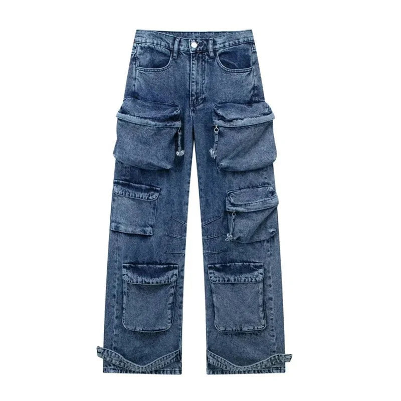 Ines Streetwear-Jeans mit Weitem Bein