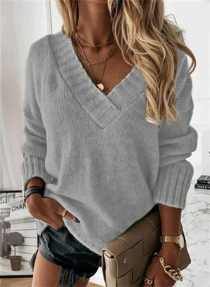Jacinth V-Ausschnitt Strickpullover