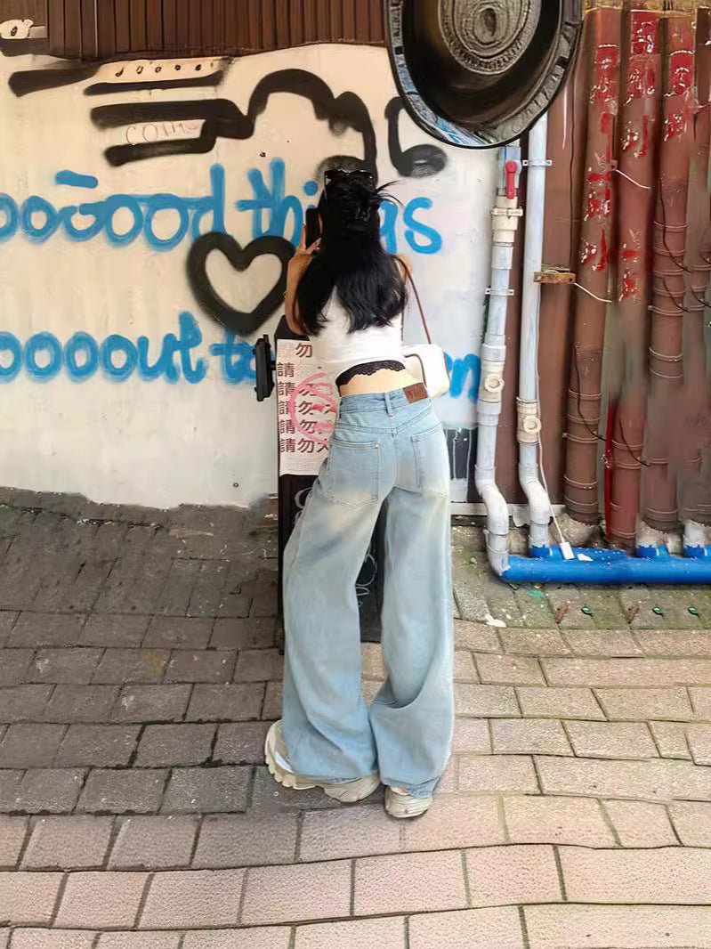 Jobelle Hochtaillierte Baggy Jeans
