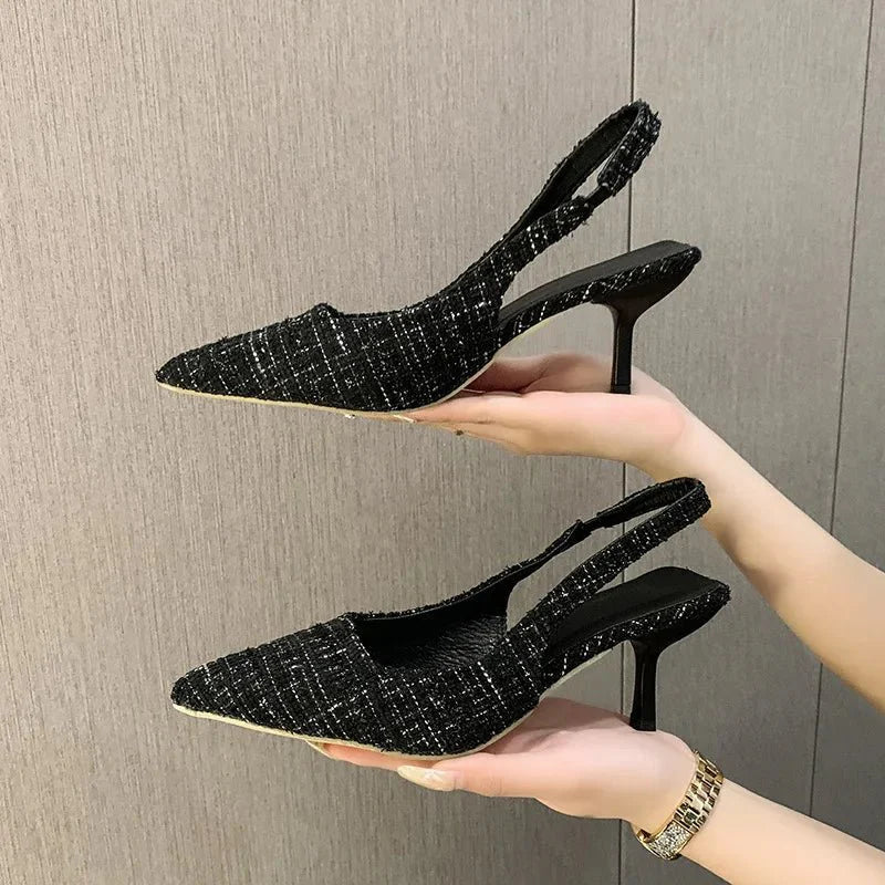 Judith Spitz Zulaufende Slingback-Absätze