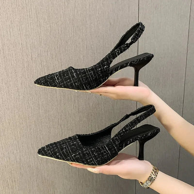 Judith Spitz Zulaufende Slingback-Absätze