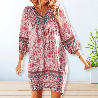 Bedrucktes Boho Kleid für Damen