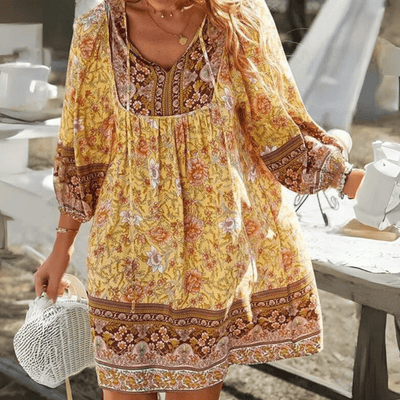Bedrucktes Boho Kleid für Damen
