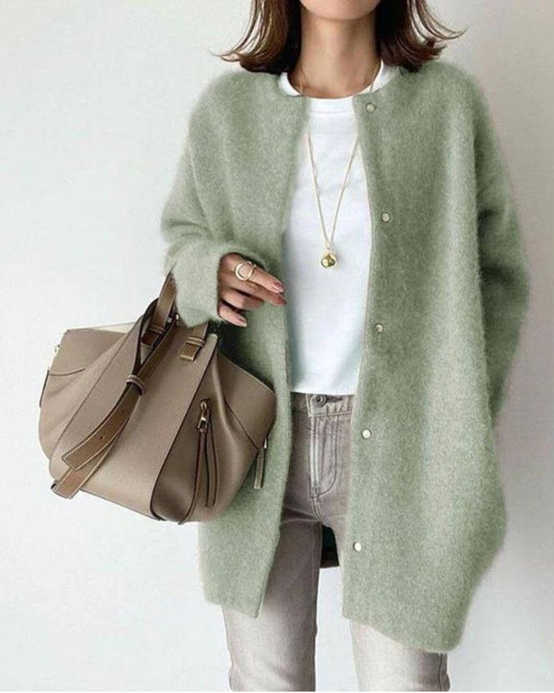 Letitia Mittellange Strickjacke