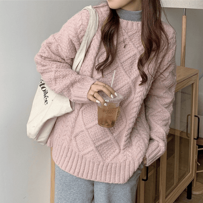 Magnolia - Grobstrickpullover - Zopfmuster