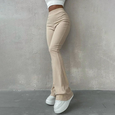 Nancie - Gerippte Schlaghosen - Hohe Taille