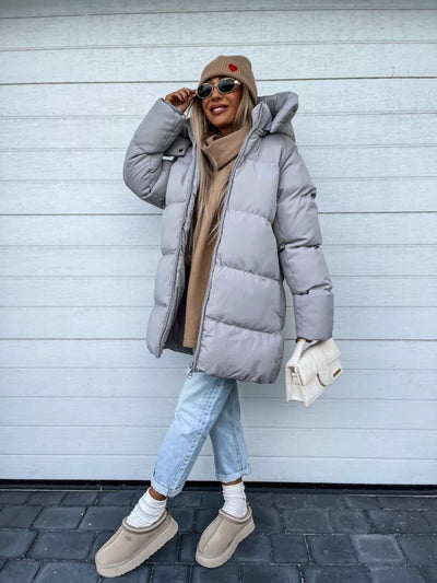 Winter luxe-bauschjacke