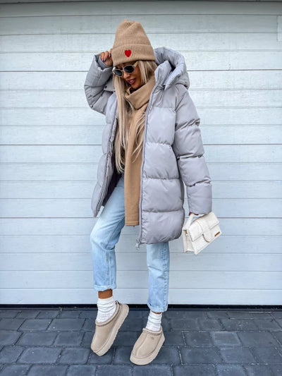Winter luxe-bauschjacke