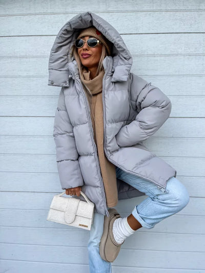 Winter luxe-bauschjacke