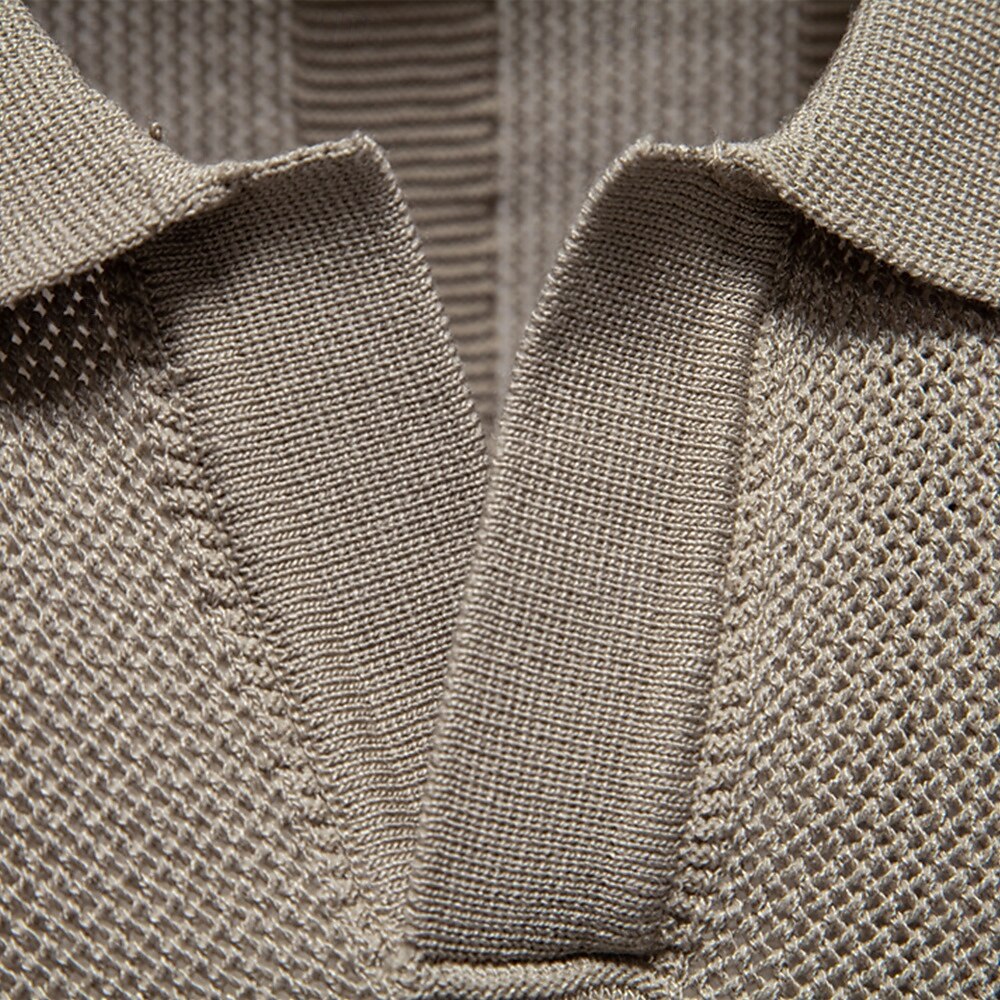 Klassisches Möwenkragen Polohemd