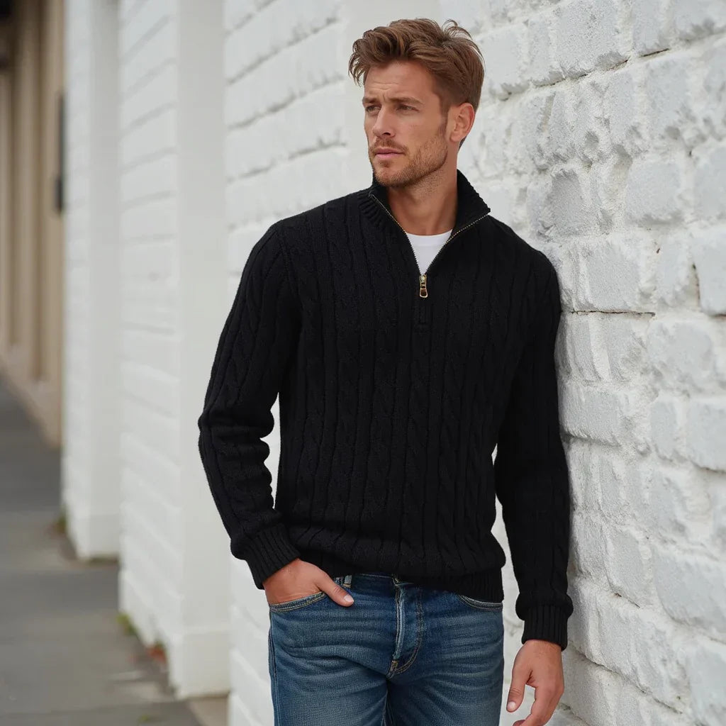 Alessandro™ | Eleganter Pullover mit Reißverschluss