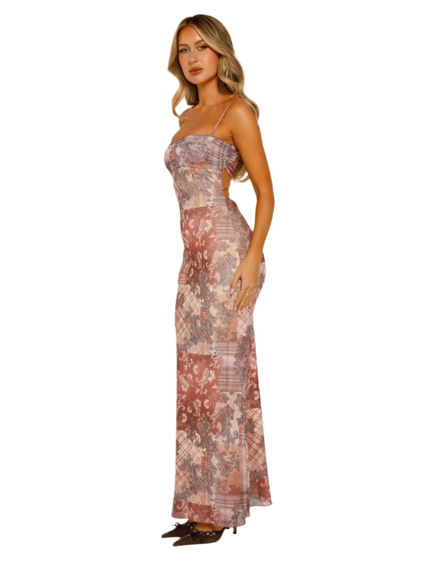 Marriane - Spaghetti-Träger-Maxikleid