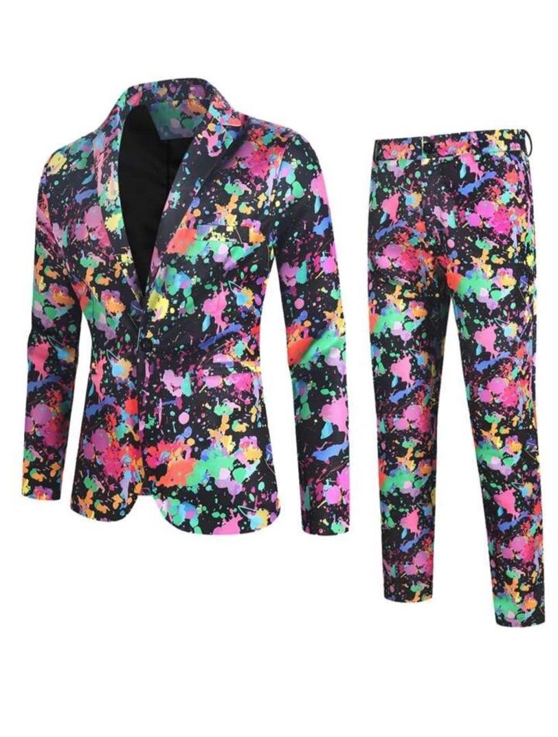 Mehrfarbiger Hochzeitsgastanzug Für Herren | Trendy
