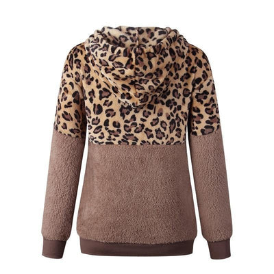 Teddy Pullover - extrem warmer und kuscheliger hoodie mit stylischem leopardenmuster für den frühling