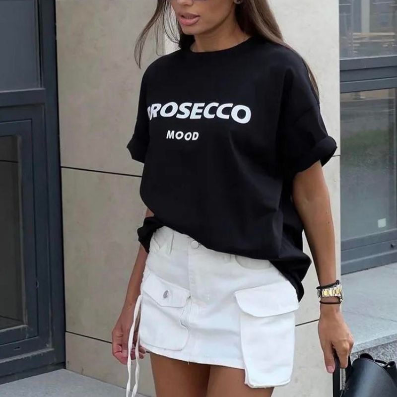 Damen-t-shirt in übergroße