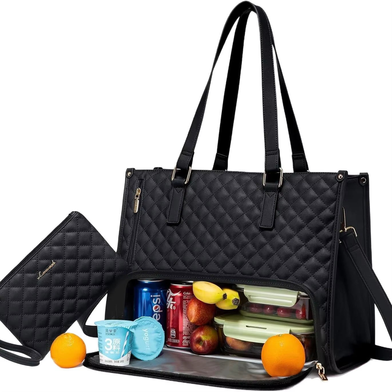 Isolierte 2-in-1 Handtasche – Stilvolle Thermotasche für Damen