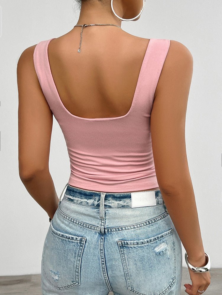 Damen Tanktop Baumwolle Slim Fit mit Twist-Detail – sommerlich und lässig