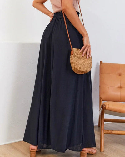 Weit Geschnittene Hose mit Hoher Taille für Damen