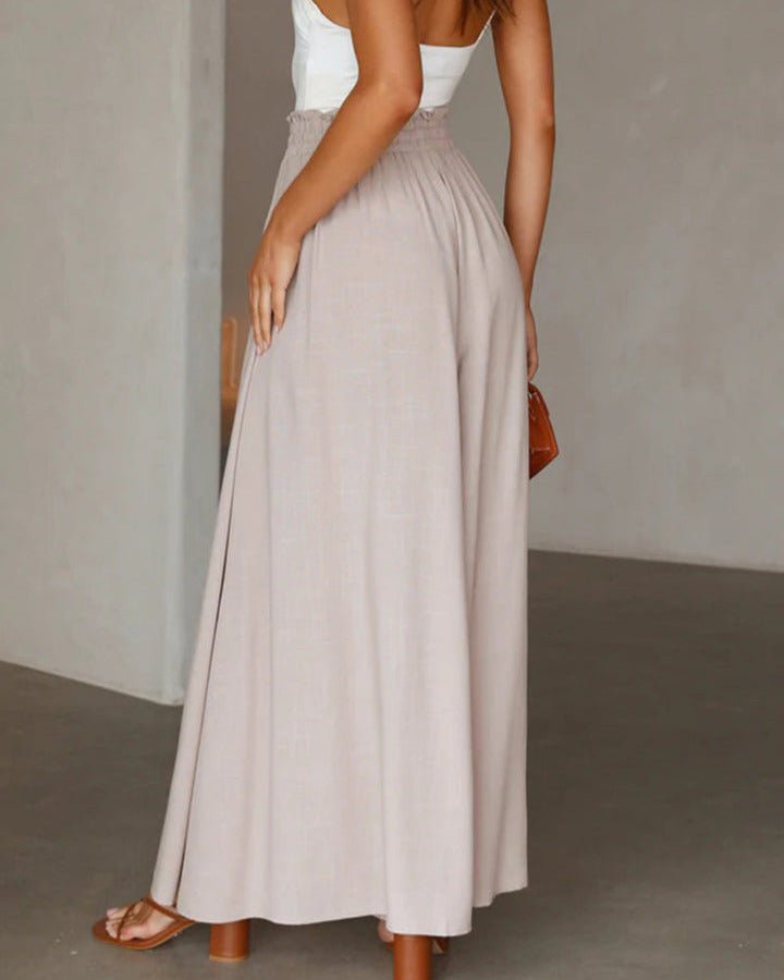 Weit Geschnittene Hose mit Hoher Taille für Damen