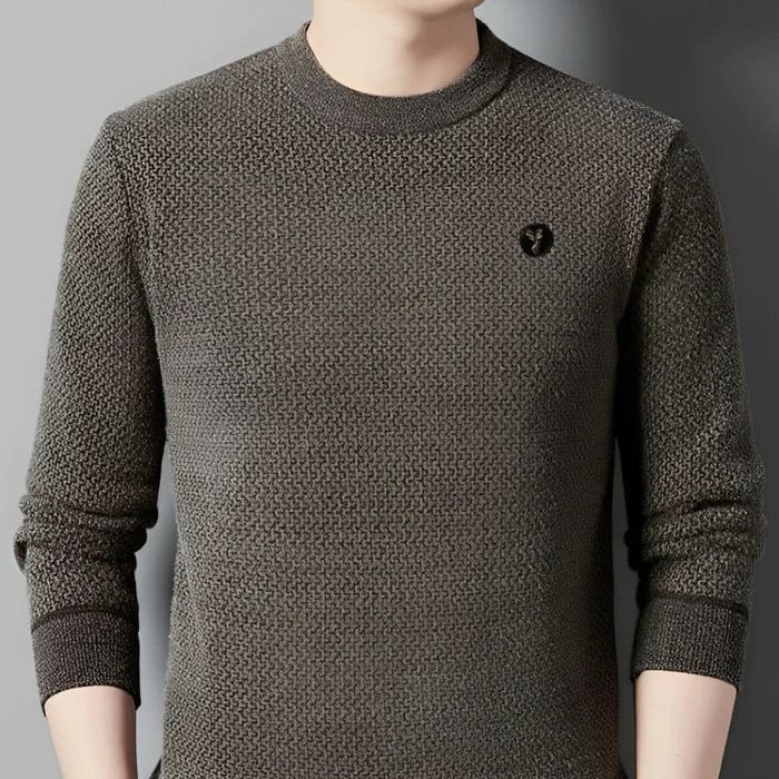 Klassischer crew-strickpullover