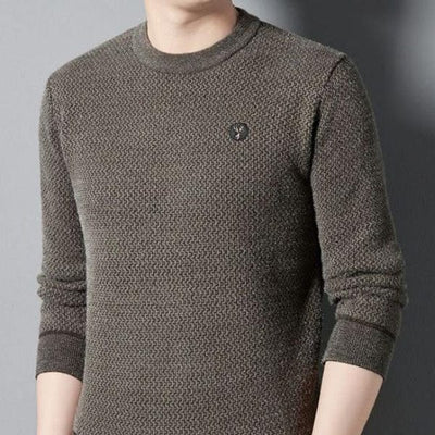 Klassischer crew-strickpullover