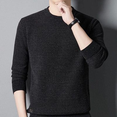 Klassischer crew-strickpullover