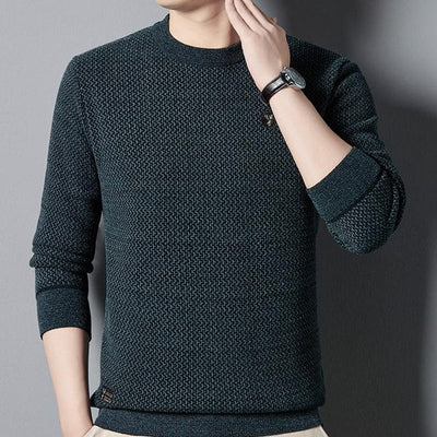 Klassischer crew-strickpullover