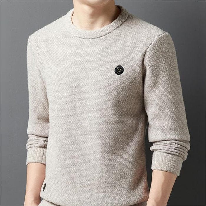 Klassischer crew-strickpullover