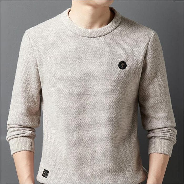 Klassischer crew-strickpullover