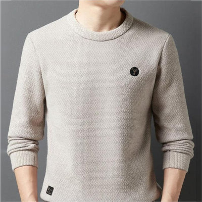 Klassischer crew-strickpullover