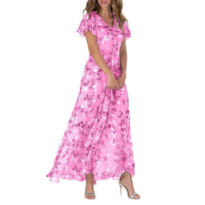 Damen Sommer Formelles Blumen Hochzeitsgast Kleid | Maxi