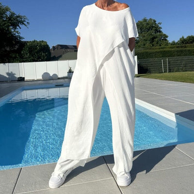 Shelagh – Schulterfreies Oberteil Und Hose Im Satz